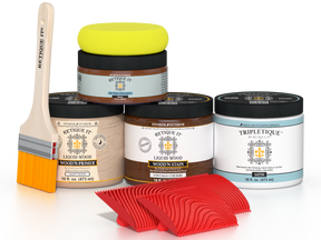 Retique It Wood'n Kit in Vintage Cherry with satin finish, includes interior top coat for multi-purpose wood finishing.