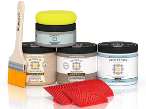 Retique It® Wood'n Kit Medium Weathered Wood interior top coat with glossy finish, designed for multi-purpose wood finishing projects.