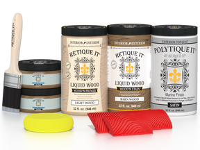 Large Barn Wood'n Kit by Retique It with satin finish, featuring exterior topcoat and wood finish supplies for multi-purpose projects.