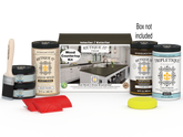 Retique It® charcoal countertop stain kit with applicator box for full kitchen renovation, suitable for countertop staining projects.