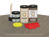 Retique It Wood'n Cabinet Kit with 12 grained drift wood stain doors, showcasing natural wood grain and cabinet design.
