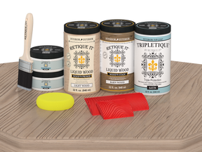 Large French Oak Wood'n Finish Kit by Retique It® with Satin top coat, designed for interior wood projects and multi-purpose use.