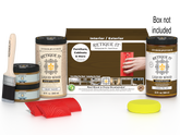 Large dark pecan Wood'n Finish Kit by Retique It® with wood stain and finishing supplies in a box.