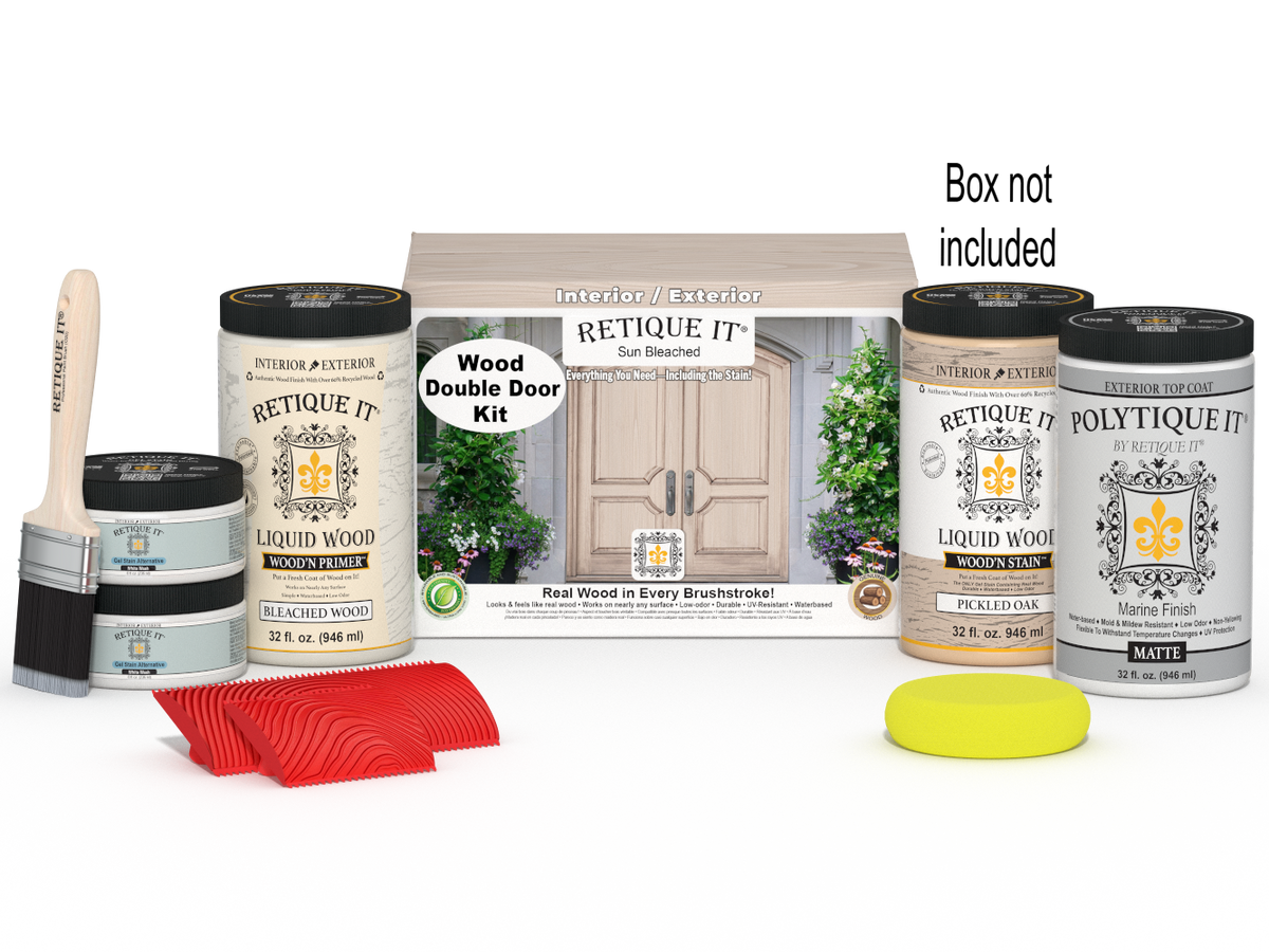 Wood'n Finish Front Door Kit (Double) - Sun Bleached