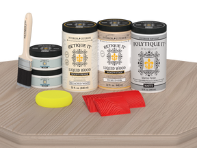 Retique It Wood'n Finish Front Door Kit in Sun Bleached for double doors, featuring matte finish and wood grain details.