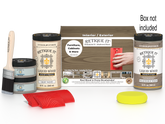 Large Weathered Wood Wood'n Finish Kit by Retique It® showing included weathered wood finish products in the box
