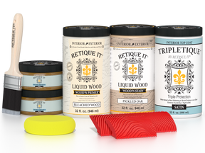 Large White Oak Wood'n Finish Kit by Retique It® for interior top coating, featuring a satin finish for wood surfaces.