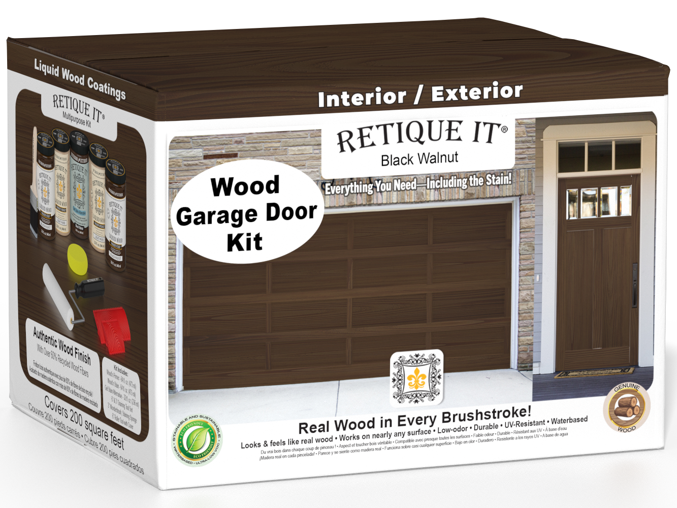 Wood'n Door Kit (Front & Garage Door) - Black Walnut