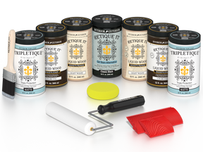 Retique It® Wood'n Cabinet Kit in Charcoal with 24 door grained stain finish, matte texture for kitchen or furniture cabinetry.