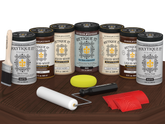 Retique It Wood'n Door Kit Java stain for front and garage doors, matte finish, shown on a wooden surface.