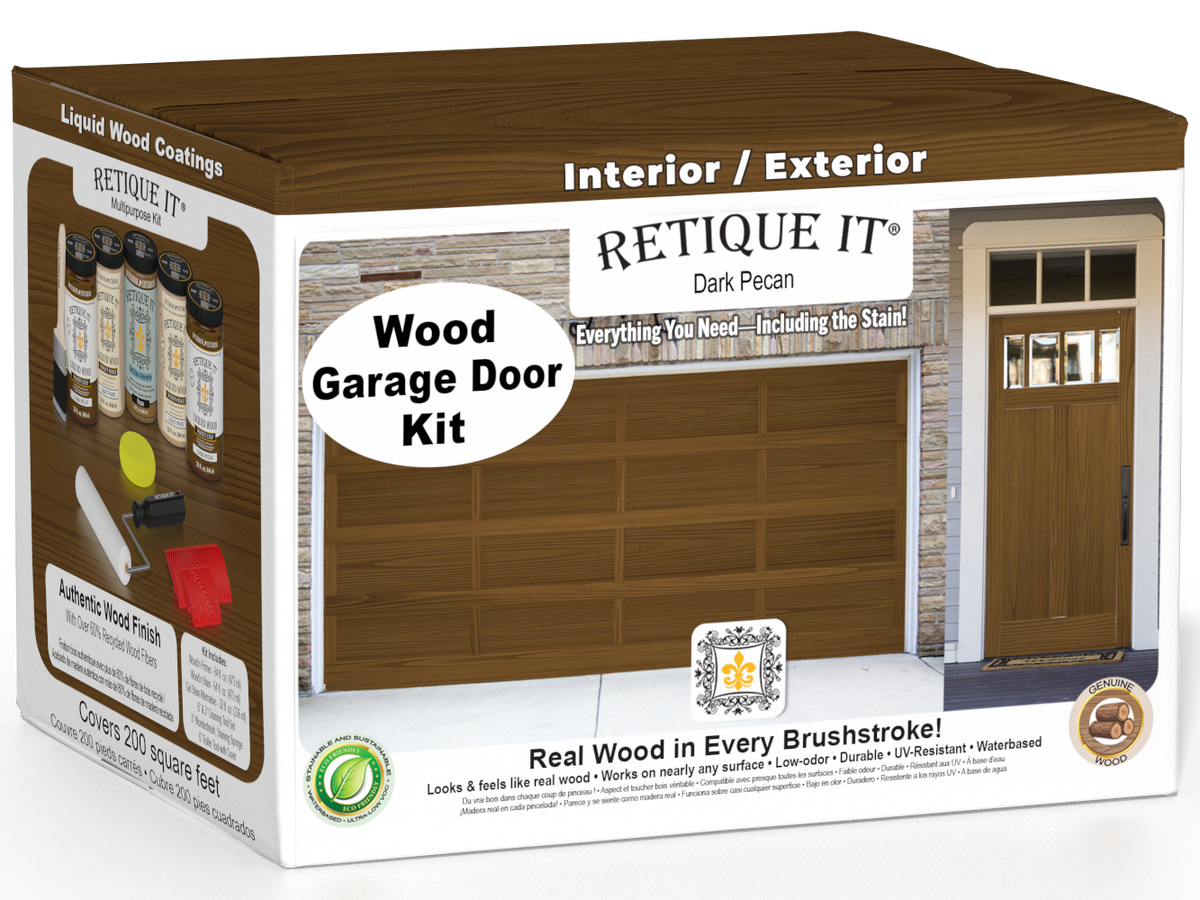 Wood'n Door Kit (Front & Garage Door) - Dark Pecan — box hero