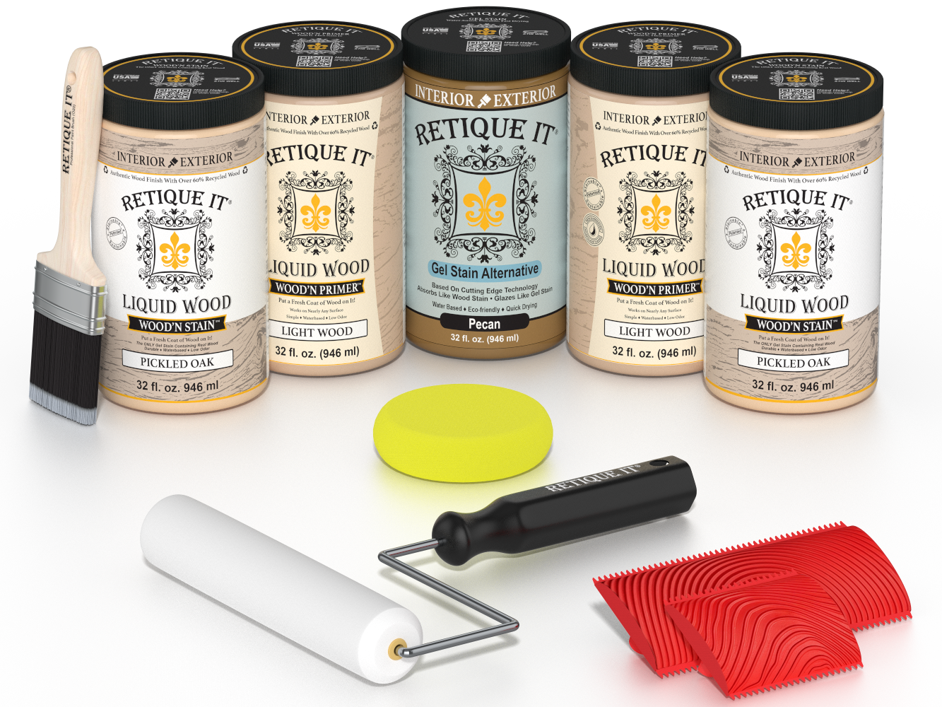 Wood'n Door Kit (Front & Garage Door) - Pickled Oak