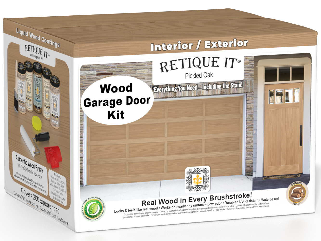 Wood'n Door Kit (Front & Garage Door) - Pickled Oak