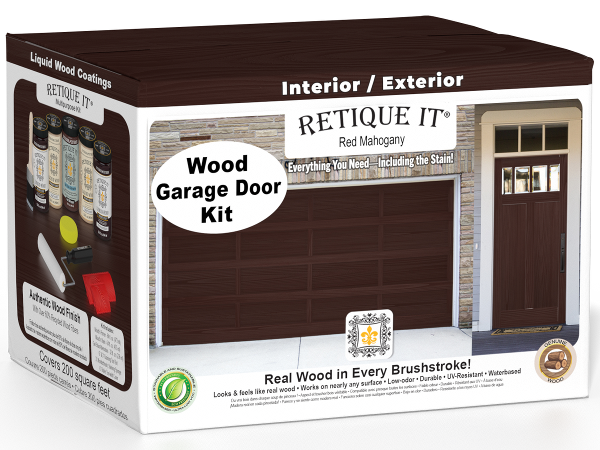 Wood'n Door Kit (Front & Garage Door) - Red Mahogany — box hero