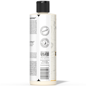 Back view of a 8 fl oz bottle of Retique It Liquid Wood Wood'n Primer in Bleached Wood finish, showing the product label and packaging.