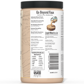 Retique It® Liquid Wood Wood'n Primer in light wood finish, 32 fl oz bottle, for preparing surfaces for wood projects.