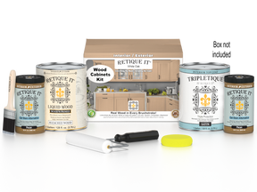 Retique It Wood'n Cabinet Kit with 48 white oak doors, smooth finish, stain options, ideal for kitchen or bathroom cabinetry.