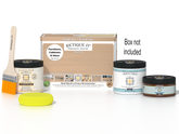 Retique It Wood'n Finish Kit in White Oak for interior top coat, featuring smooth finish and multi-purpose wood finishing tools.