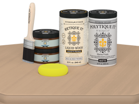 Large White Oak Multi-purpose Smooth Finish Kit by Retique It® for exterior wood top coating in satin finish.