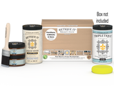 Large white oak wood finish kit by Retique It with gloss top coat, ideal for interior wood projects and smooth finishing.