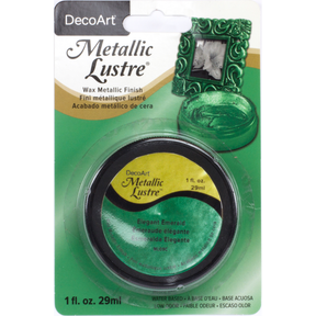 DecoArt Metallic Lustre in Champagne Ice, 1 oz bottle, shiny metallic finish with a smooth, reflective surface.