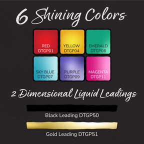 Rainbow stained glass paint set by DecoArt featuring vibrant colors and glass painting tools for artistic projects.