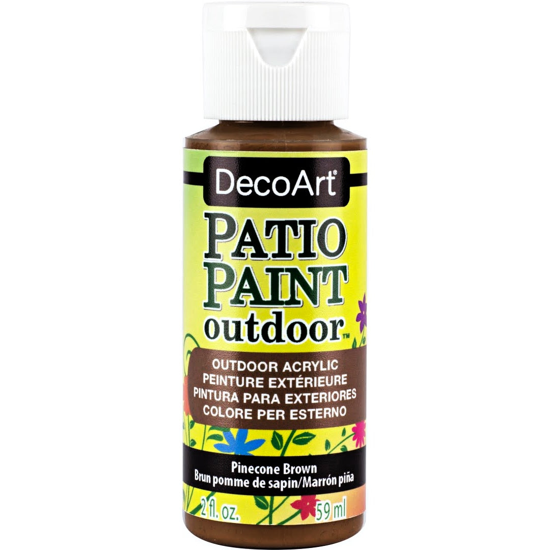 DecoArt Patio Paint Outdoor Acrylic Paint in vintage rose color, 2 oz bottle, suitable for outdoor decorative projects