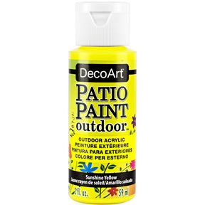 DecoArt Patio Paint outdoor acrylic paint in vintage rose color, 2 oz bottle for outdoor furniture and decor.