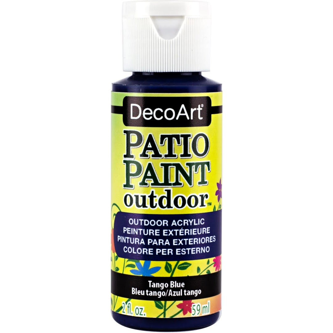 DecoArt Vintage Rose outdoor acrylic patio paint in 2 oz bottle, suitable for outdoor furniture and surfaces