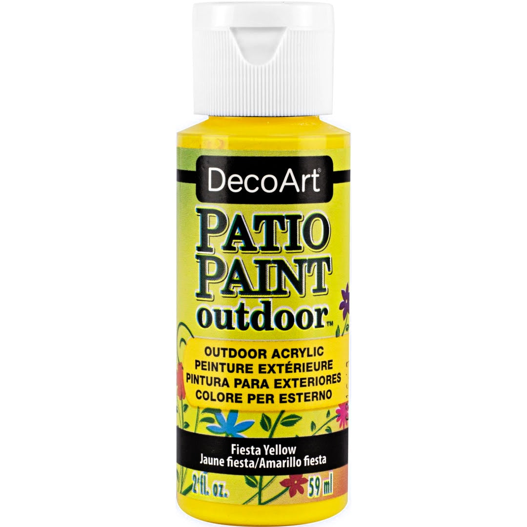 DecoArt Vintage Rose outdoor acrylic patio paint in 2 oz container, ideal for outdoor furniture and surfaces