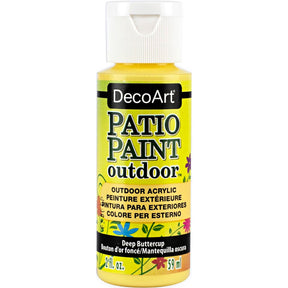 DecoArt Vintage Rose outdoor acrylic patio paint in a 2 oz bottle, ideal for decorating outdoor surfaces with vibrant color