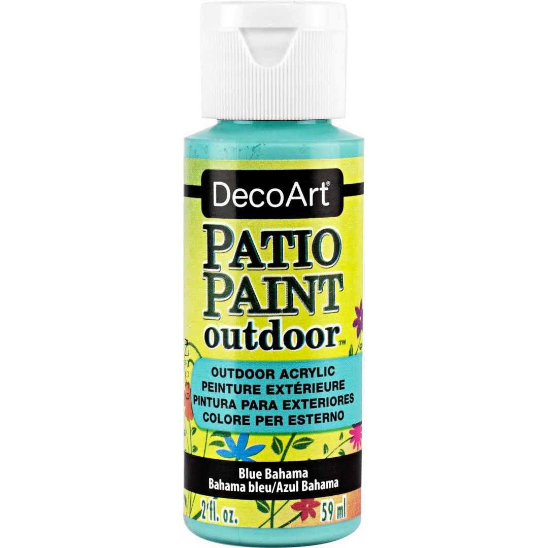 DecoArt Vintage Rose Patio Paint outdoor acrylic paint in a 2 oz bottle, suitable for outdoor furniture and surfaces.