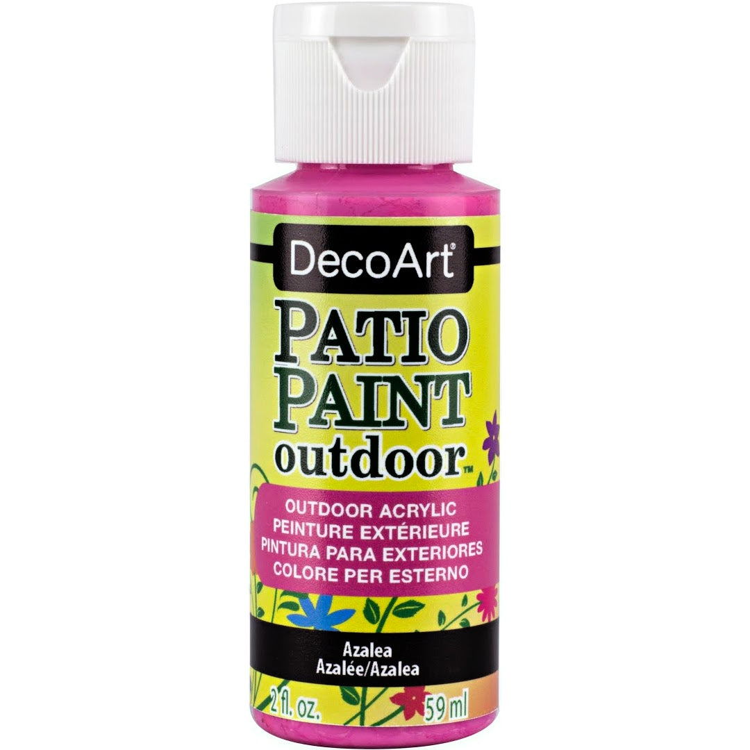 DecoArt Patio Paint Outdoor Acrylic Paint in Vintage Rose for outdoor decorating and craft projects.