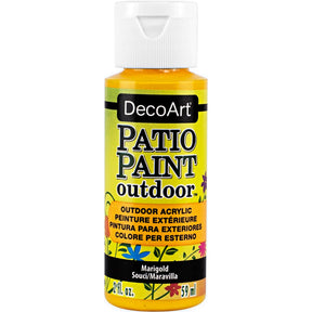 DecoArt Vintage Rose outdoor acrylic patio paint in 2 oz bottle, ideal for durable outdoor decorating and craft projects.