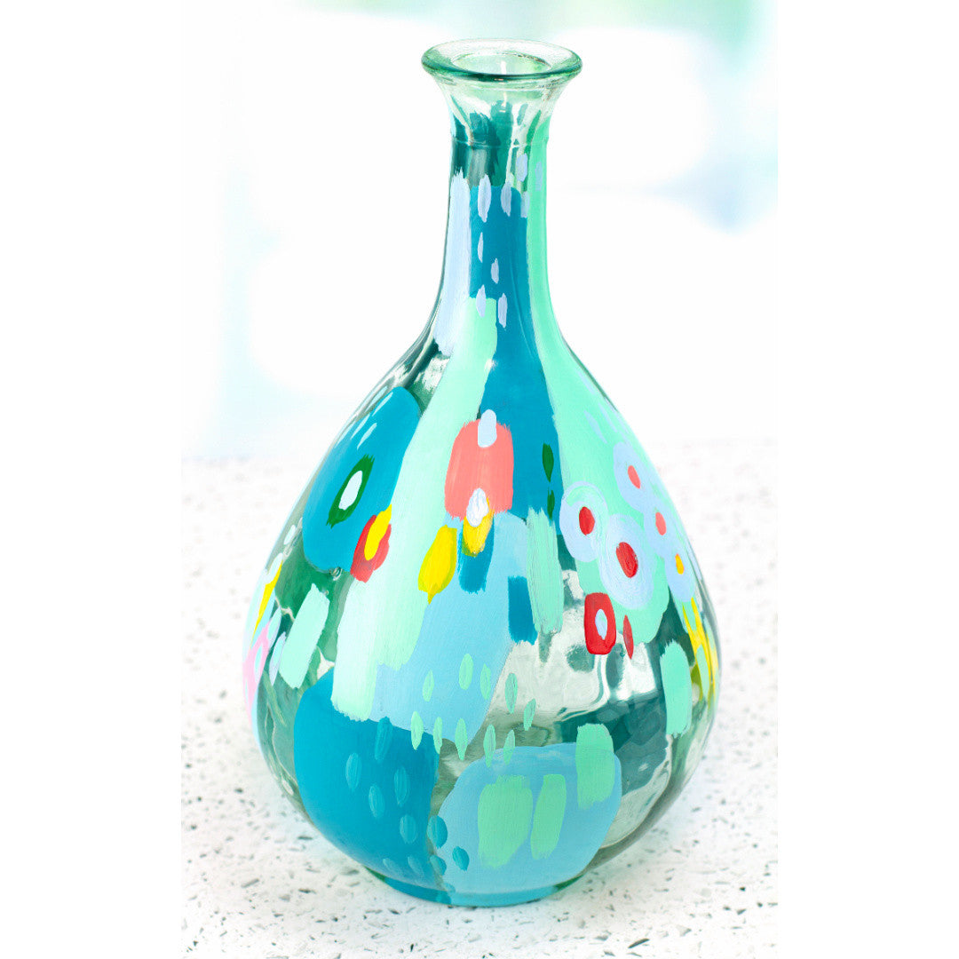 DecoArt Glass Paint in white, 2 oz bottle, suitable for decorating and designing on glass surfaces.