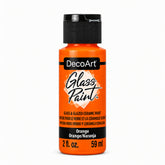 DecoArt Glass Paint in orange, 2 oz bottle for painting glass surfaces