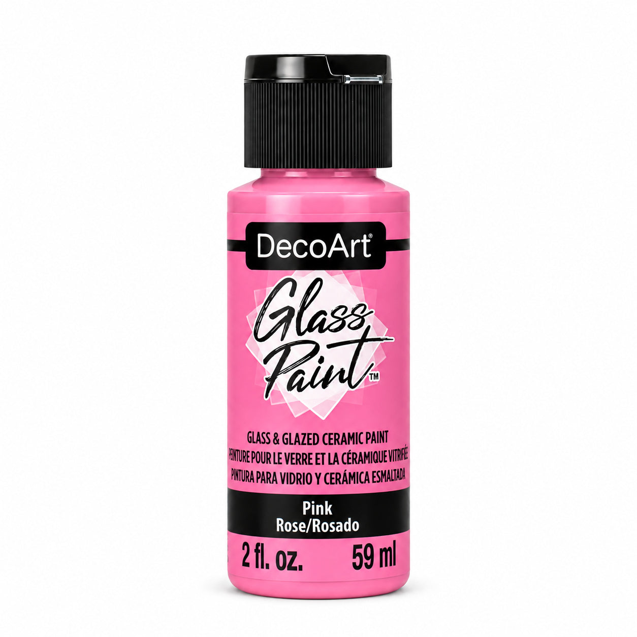 DecoArt Glass Paint in pink, 2 oz bottleWinvalid