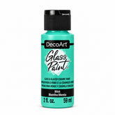 DecoArt Glass Paint in Mint, 2 oz bottle for painting glass surfaces