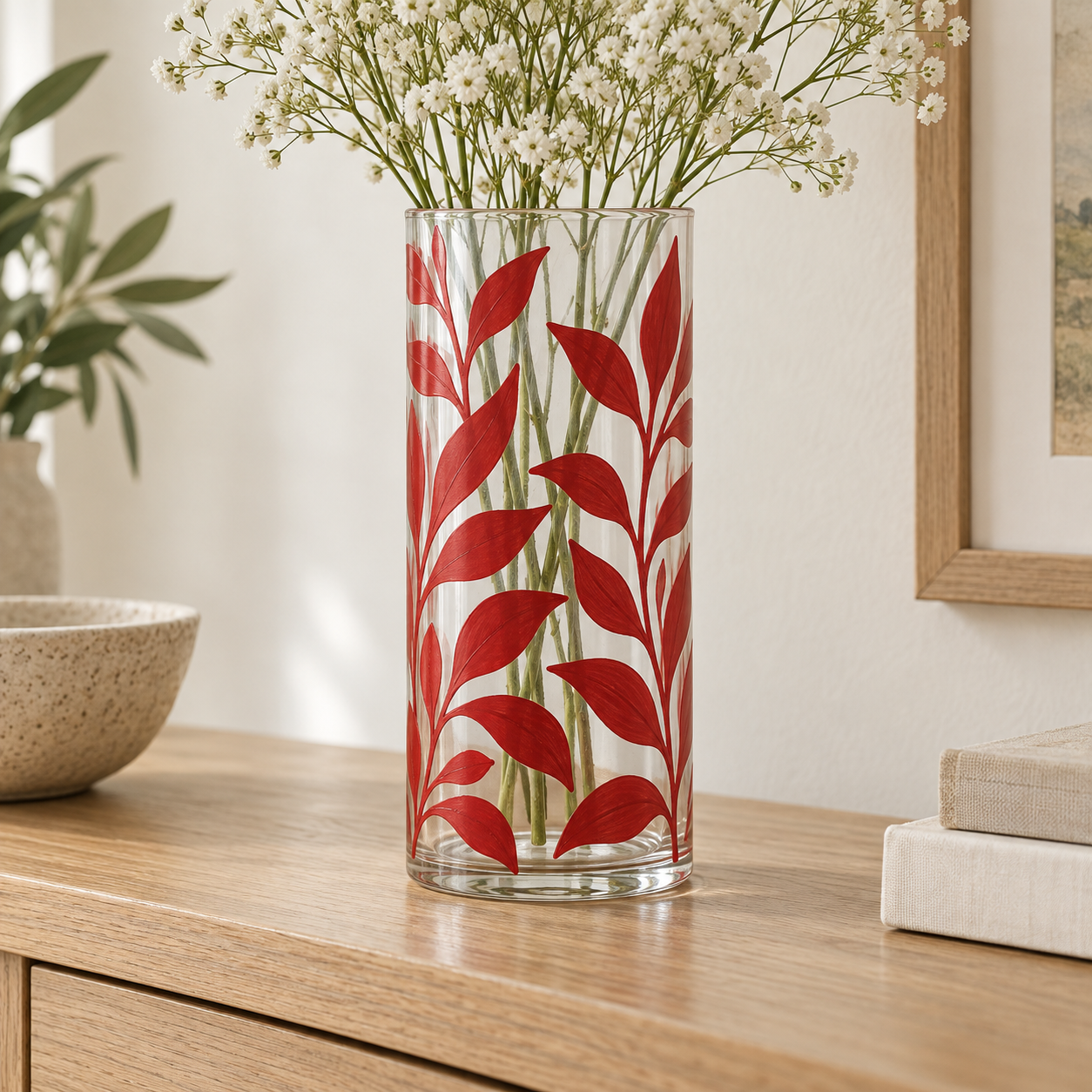 DecoArt Glass Paint in red bottle for painting glass surfaces
