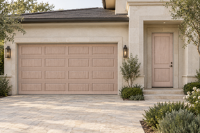 French oak wood stain kit for front and garage doors by Retique It, showcasing a smooth, natural wood grain finish.