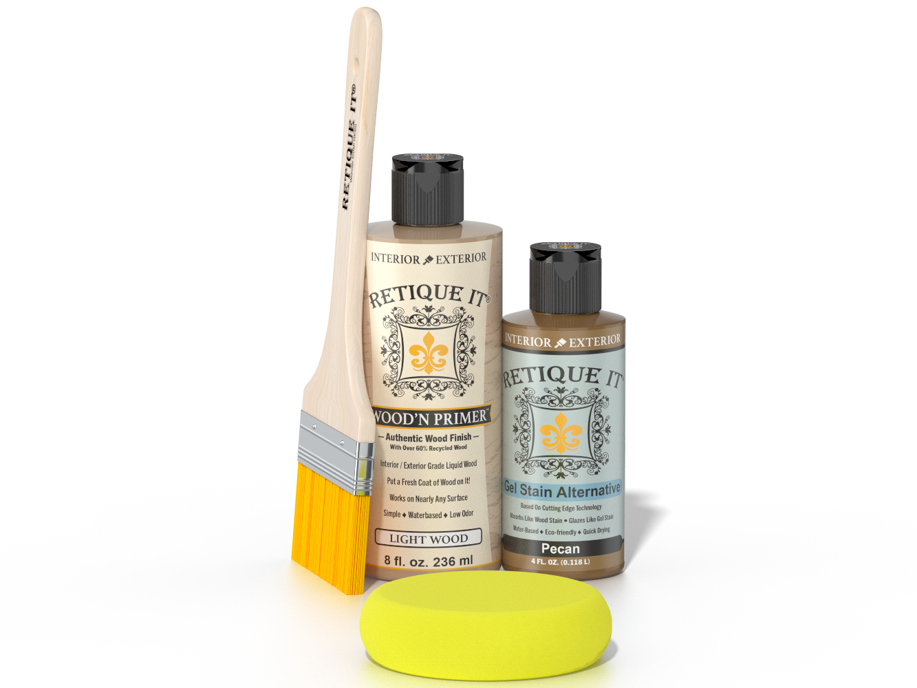 Retique It® Multi-purpose Smooth Wood'n Kit in Pecan, a wood finish kit with smooth application and natural wood tone.