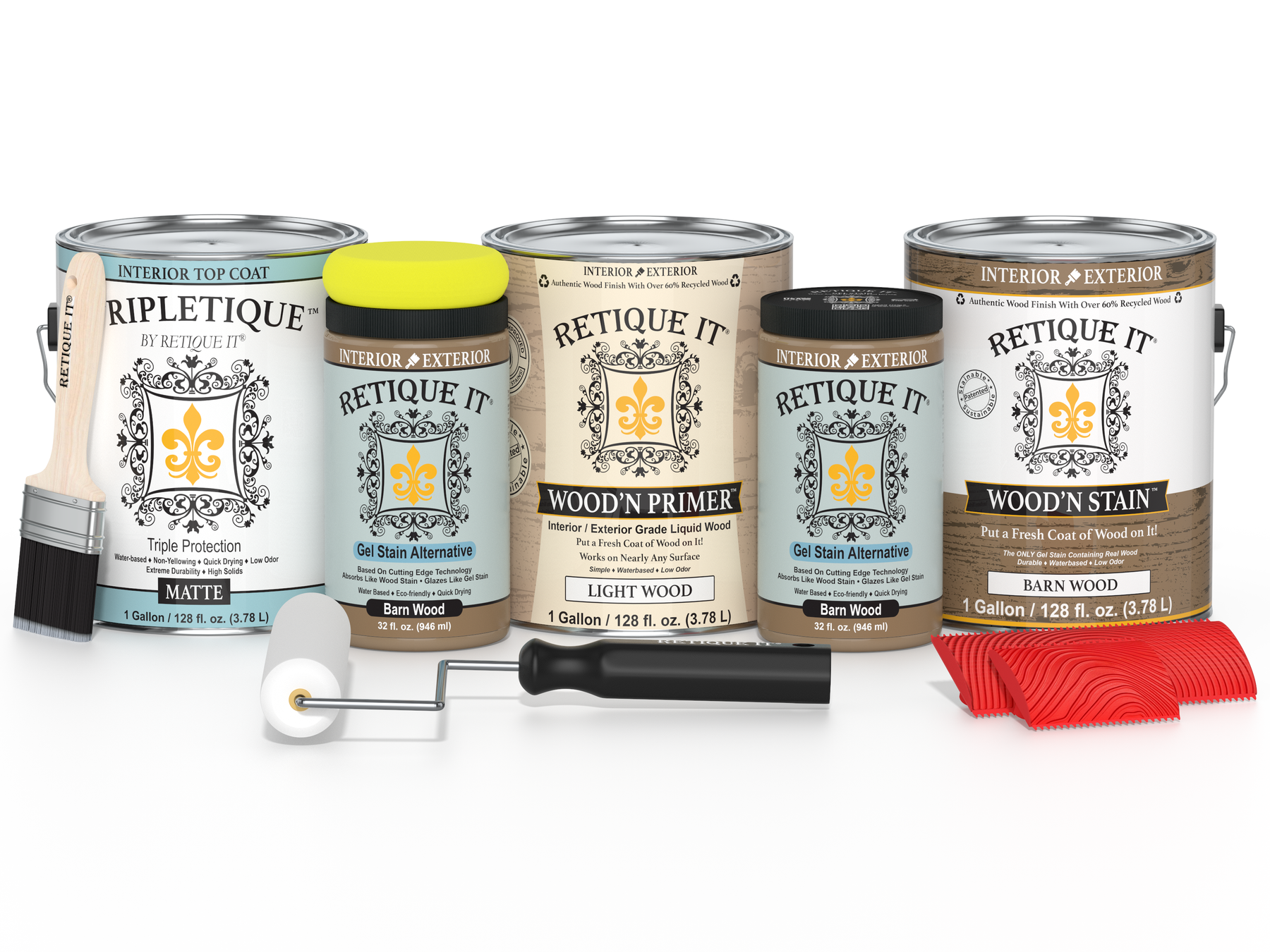 Multi-purpose Wood'n Kit (4x Lg) - Barn Wood - Interior Top Coat