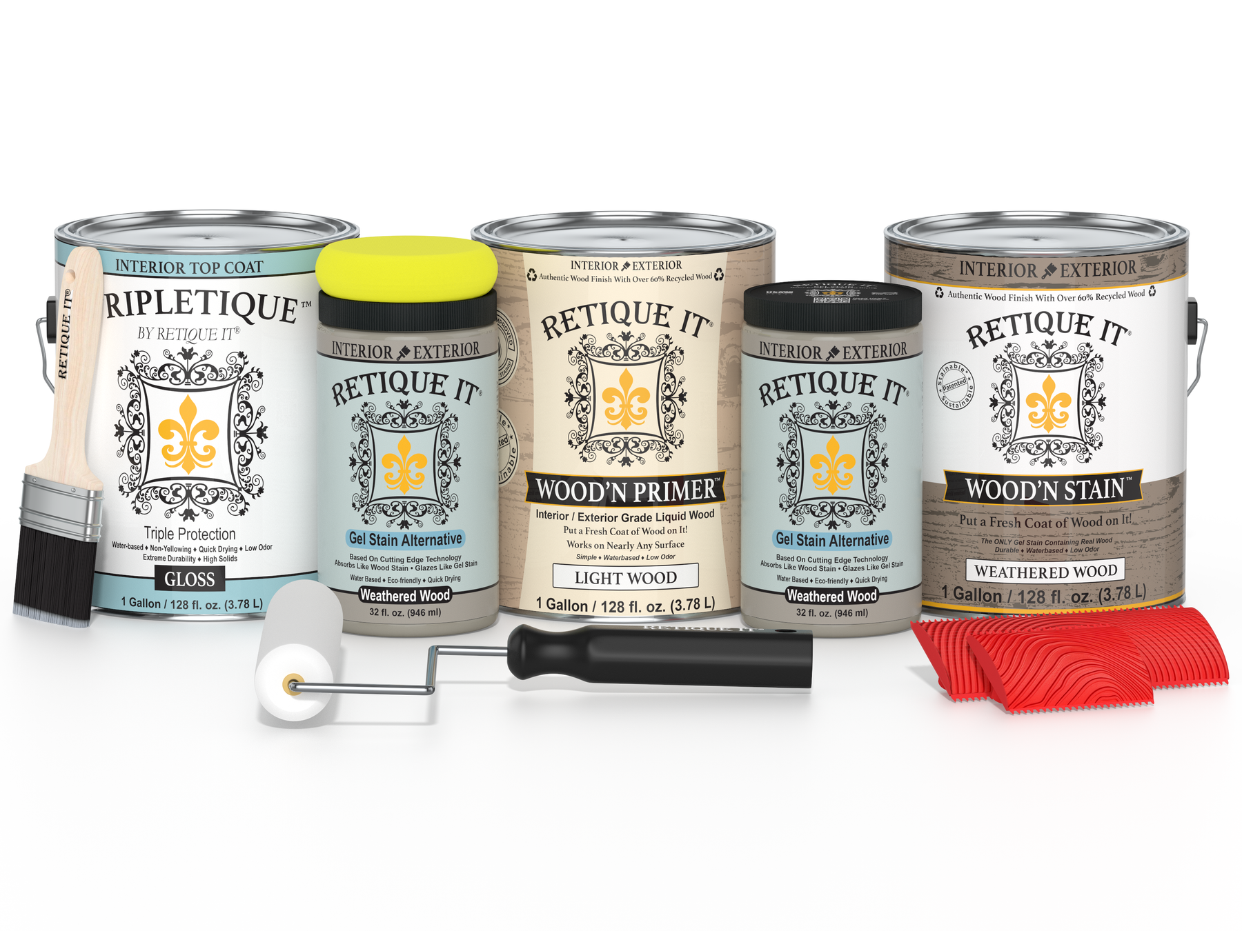 Multi-purpose Wood'n Kit (4x Lg) - Weathered Wood - Interior Top Coat