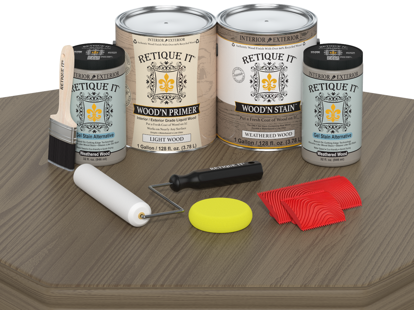 Multi-purpose Wood'n Kit (4x Lg) - Weathered Wood