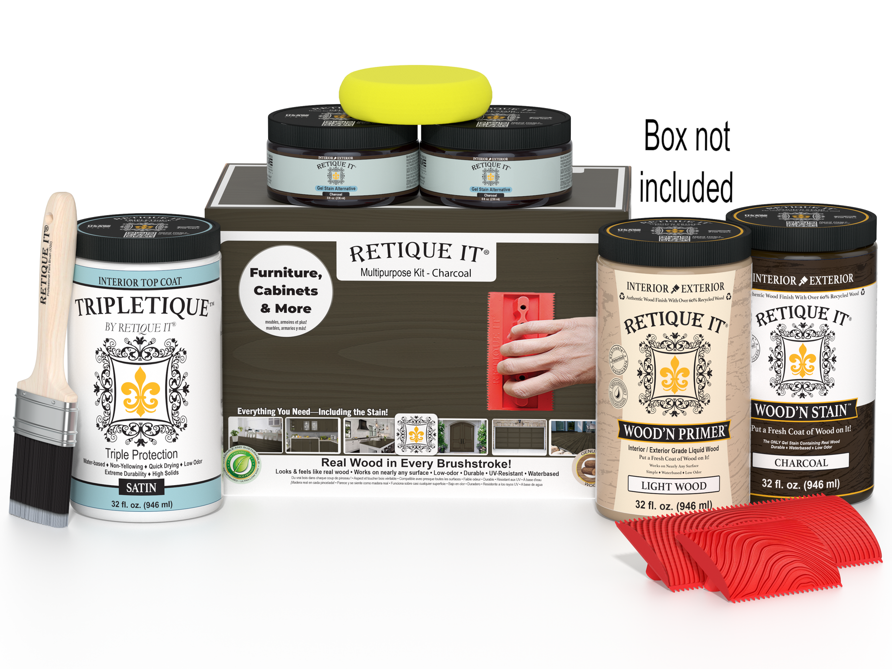 Multi-purpose Wood'n Kit (Large) - Charcoal - Interior Top Coat