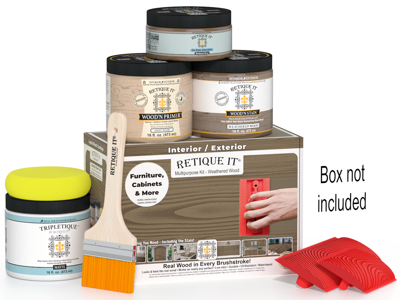 Multi-purpose Wood'n Kit (Med) - Weathered Wood - Interior Top Coat