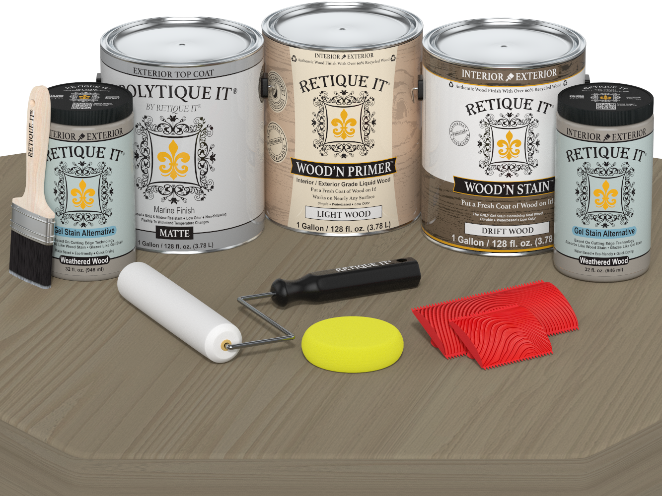 Multi-purpose Wood'n Kit (4x Lg) - Drift Wood - Exterior Top Coat