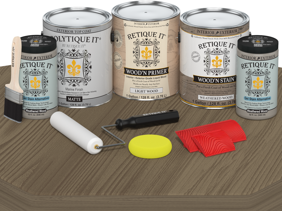 Multi-purpose Wood'n Kit (4x Lg) - Weathered Wood - Exterior Top Coat