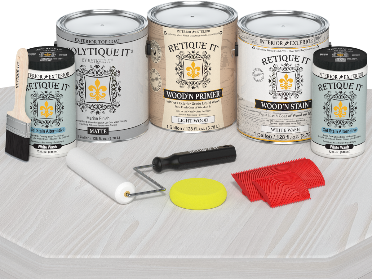 Multi-purpose Wood'n Kit (4x Lg) - White Wash - Exterior Top Coat