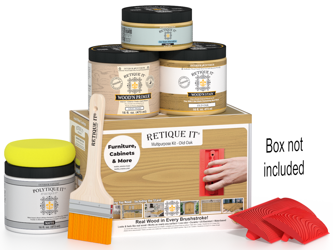 Multi-purpose Wood'n Kit (Med) - Old Oak - Exterior Top Coat